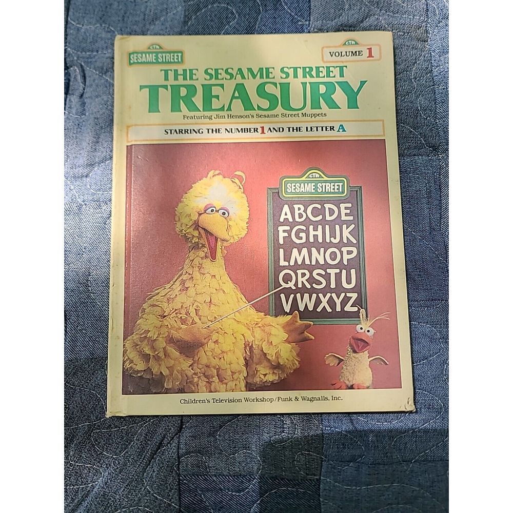 Sesame Street Treasury Vol 1  Starring the Number 1 & the Letter A Vintage Book
